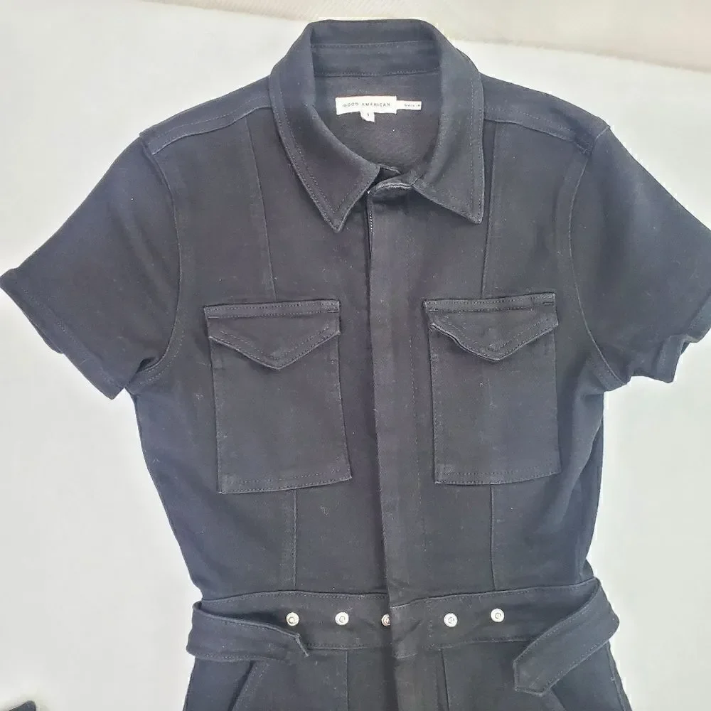 Good American The Fit For Success Jumpsuit Black Size 1